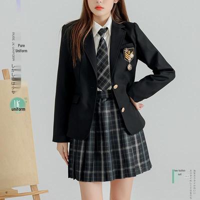 Uniformă JK Japoneză Stil Colegial Blazer cu Doi Nasturi pentru Elevi de Liceu - Costum Culoare Solidă Toamnă/Iarnă