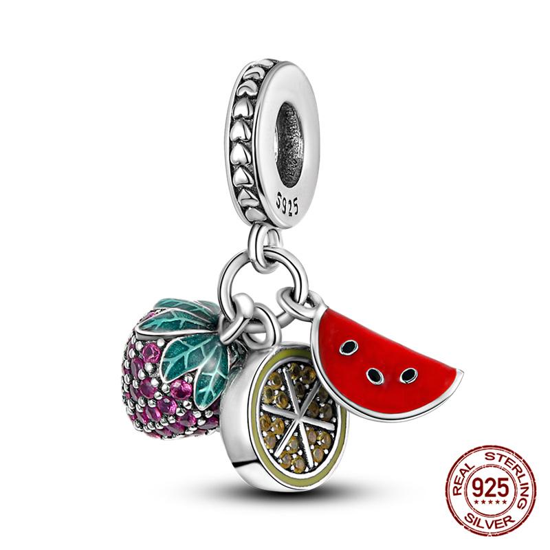 Authentic 100 Copper Avocado Cherry Beaded Strawberry Charm Bead Charms Compatible With Authentic Do It Yourself Bracelets Jewellery Making Womens G