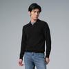 Lilanz Men's 2025 Winter Faux Two-Piece Seagull Collar Wool Sweater
