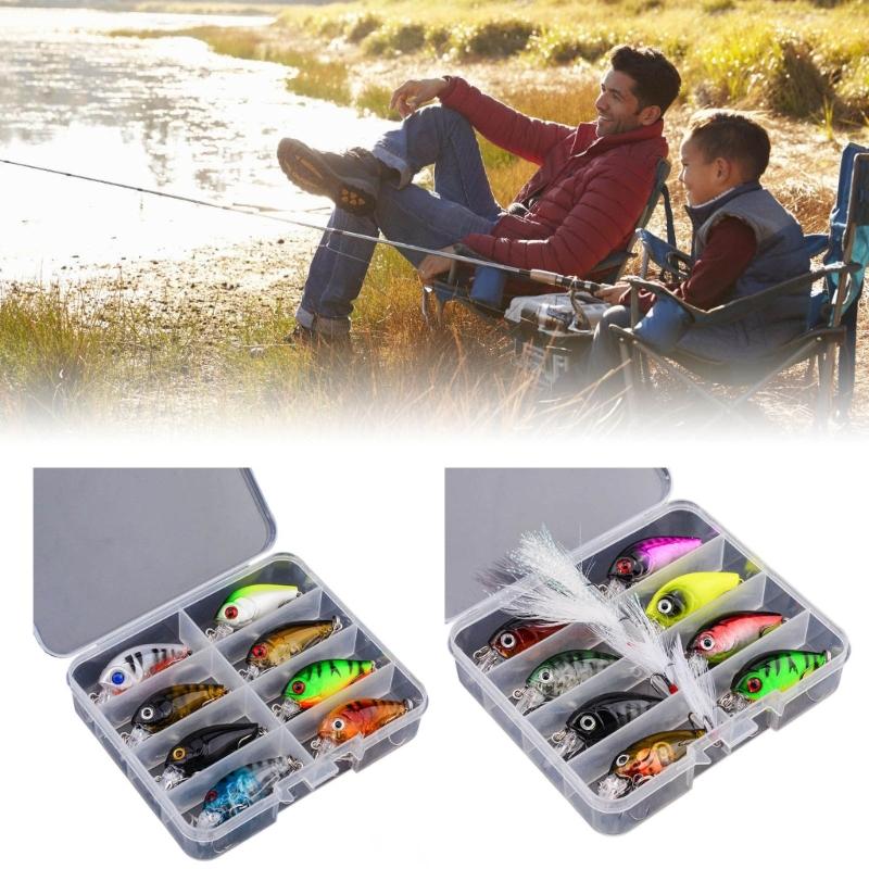 8pcs Plastic Fishing Baits Minnow Fishing Lure Artificial Hard Baits Topwaters Artificial Wobbler Fishing Tackle Lure