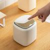 Mini Desktop Trash with Lid Outside Double Barrels Garbage Bedroom Office Desk Storage Box Made Durable Plastic Home Supplies