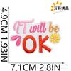 Smile Face Life Inspirational Words Embroidery Cloth Sticker Motivates English Patch Decoration Embroidery Mark Love Yourself Chapter Sticker