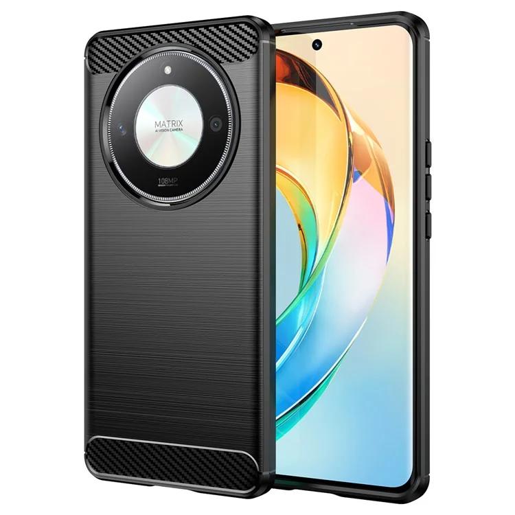

For Honor Magic6 Lite 5G / X9b 5G Carbon Fiber Texture Case Anti-Dust TPU Phone Cover