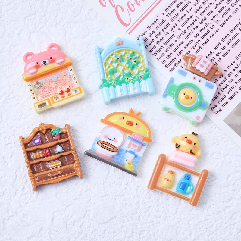 Cute Chicken Cartoon Resin Accessories: Phone Case, Hair Clip, Jewelry DIY Kit