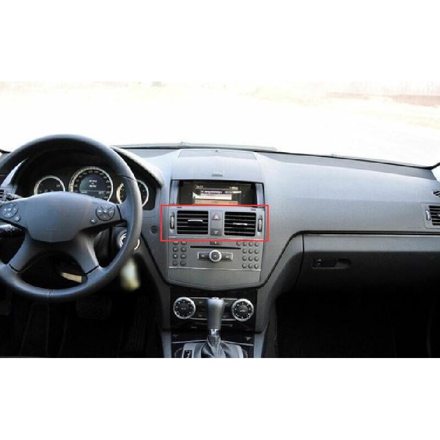 For Benz C-Class 2007-2014 Air Outlet Vent Cover Silver Titanium Central Console
