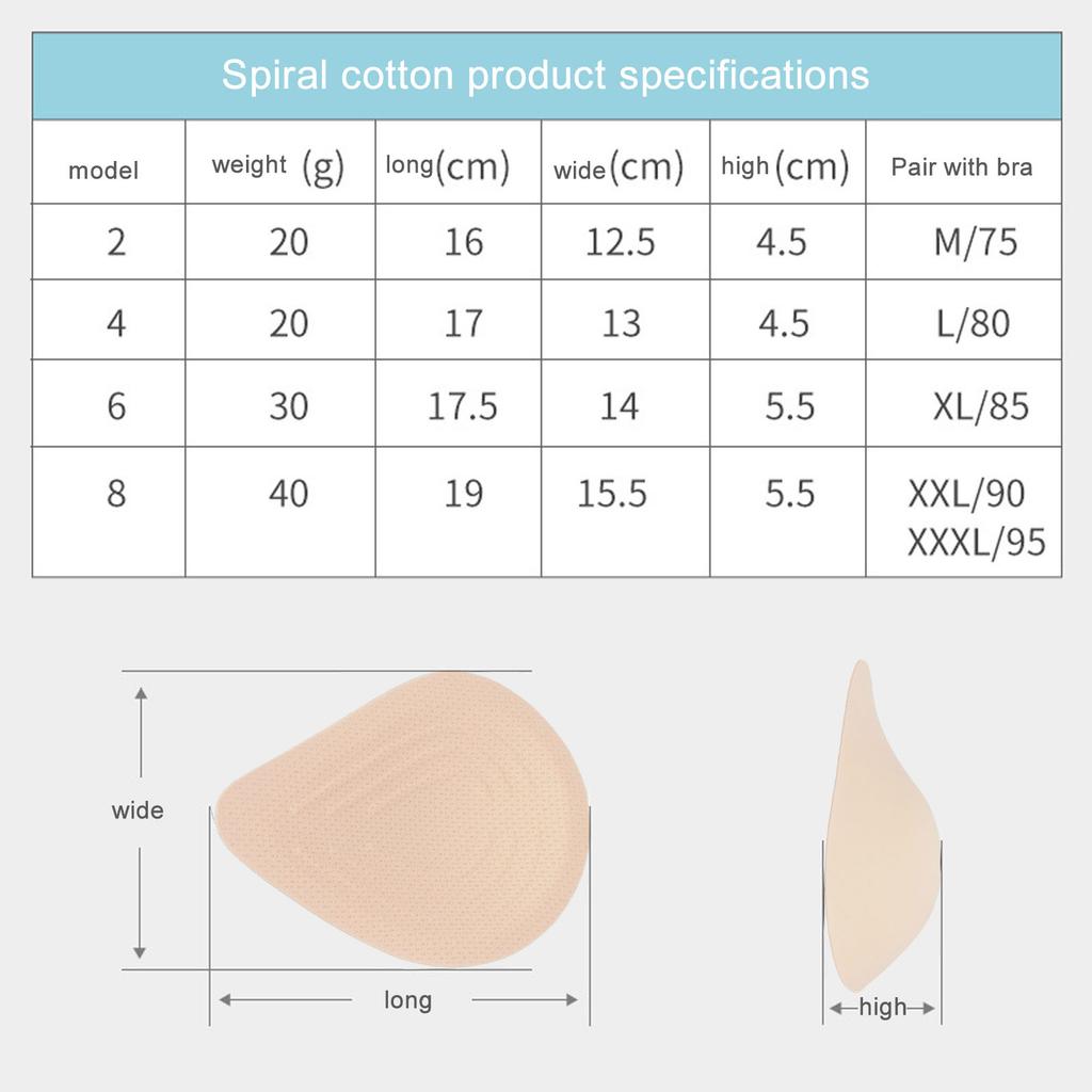 Bra Insert Pad Sponge Soft Breathable Comfortable Support Spiral Bra Cup Insert Pad