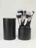 15-Piece Black & Silver Makeup Brush Set: Powder, Blush, Eyeshadow, Eyebrow & Highlighter Brushes with Soft Bristles