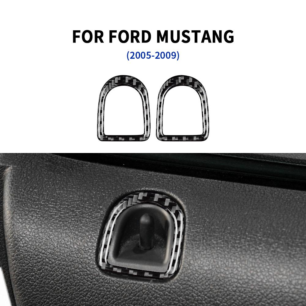 Real Soft Carbon Fiber Sticker For Ford Mustang 2005 2006 2007 2008 2009 Accessories Interior Trim Car Gear Shift Panel Cover
