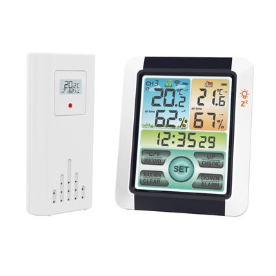 Trådlös inomhushygrometer för utomhusbruk Termometer Temperatur Fuktighet Display Monitor Digital Weather