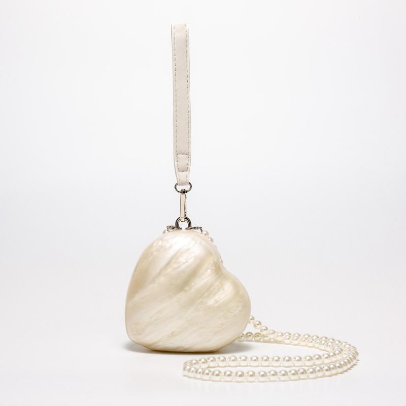

Mini Pearl Bag Crossbody Beaded Necklace Shoulder Handbag Egg Evening Fashion Totebag Women Hand Lady Phone Handbags Small Woman 15X15X15CM