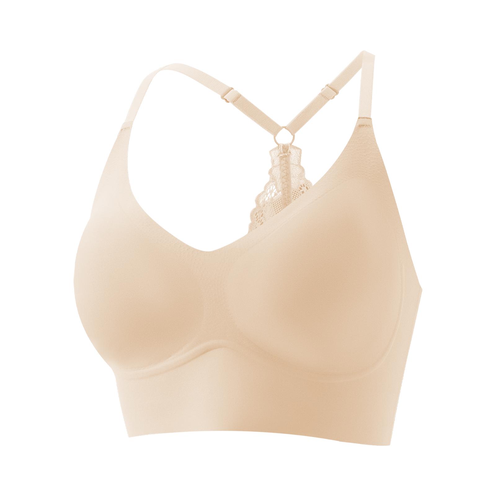 

Women s Seamless Underwear Gathers Comfortable Thin And Beautiful Back Bra 32 бежевый