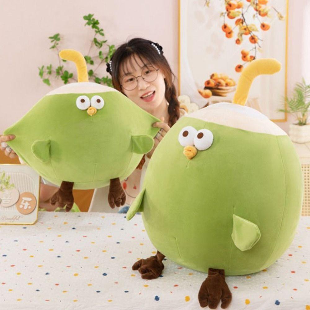 

Fluffy Chick Doll Throw Pillow PP Cotton Chicken Stuffed Doll Birthday Parties зелений