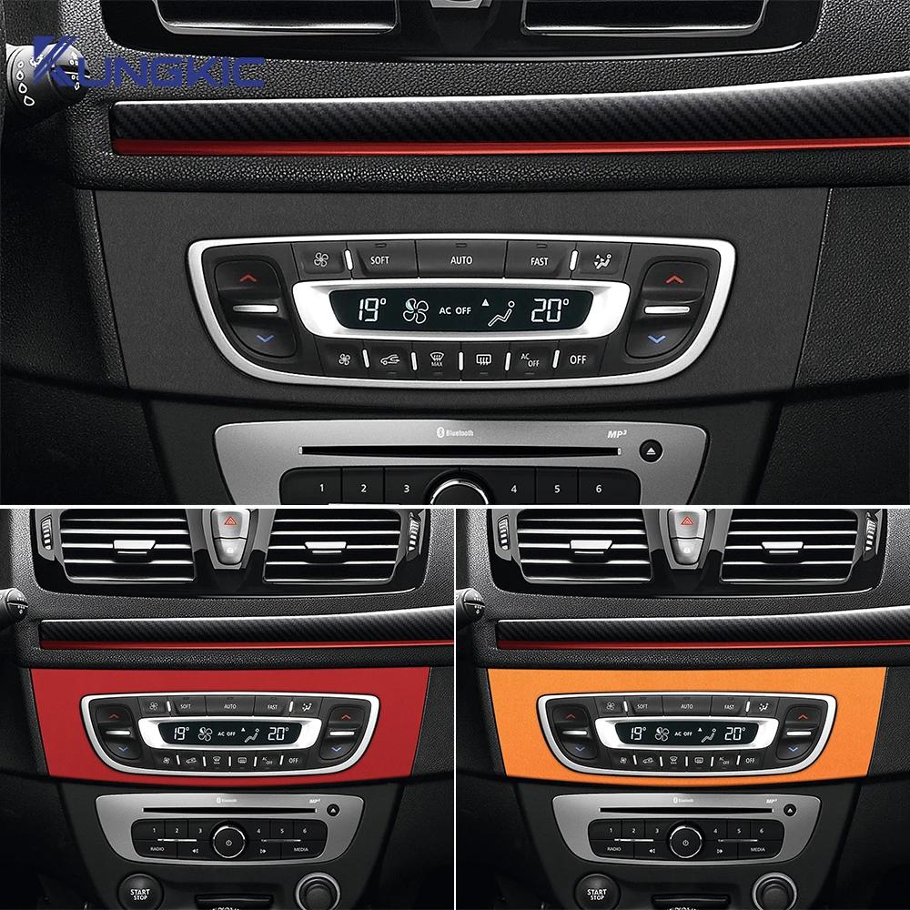 Top Suede Trim LHD RHD Sticker For Renault Fluence Megane 3 RS 2009 2010 2011 2012 2013 2014 2015 Car Central Control CD