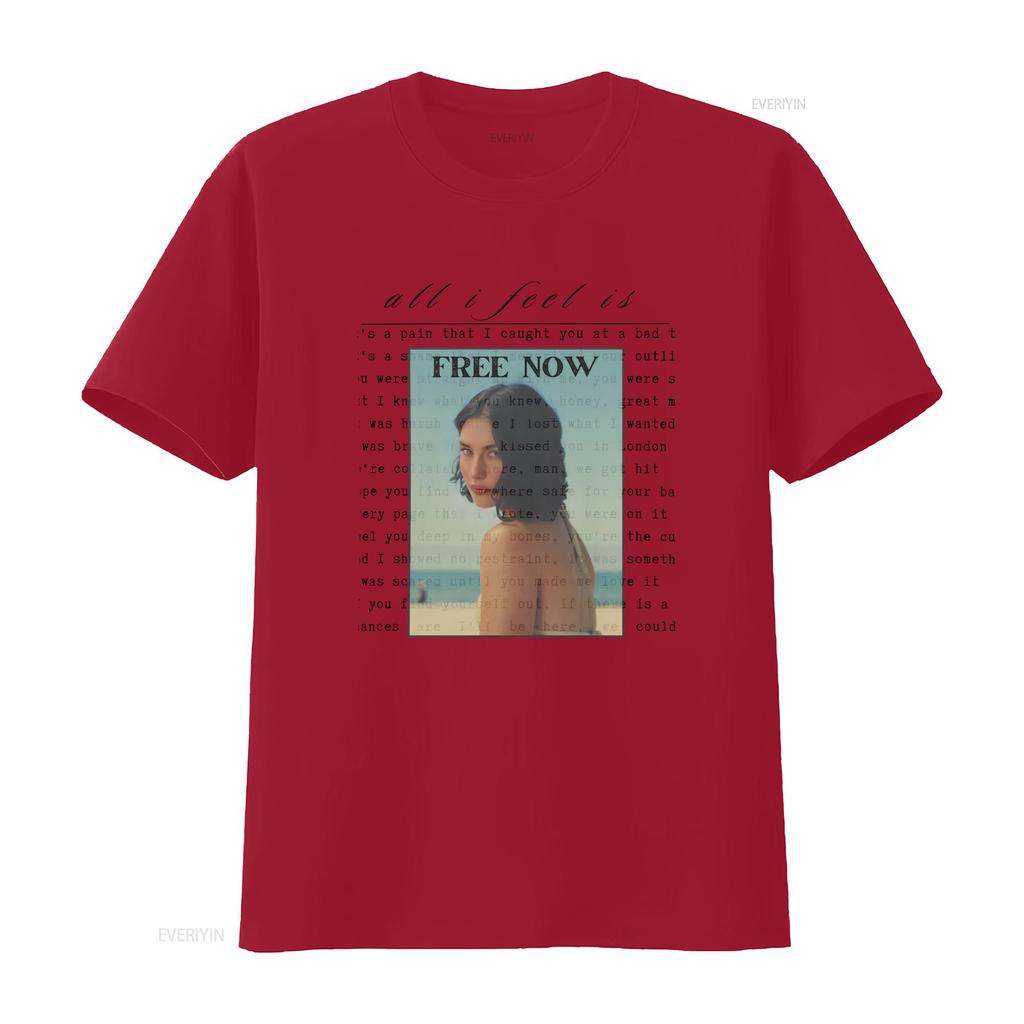 Gracie Abrams T Shirt Soft Free Now Song Lyrics The Secret of Us Album Summer vintage Washed Breathable Casual Comfortable