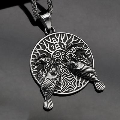 Neue trendige und Retro-Nordischer Stil Wikinger Raben Halskette Anhänger Anhänger Accessoire