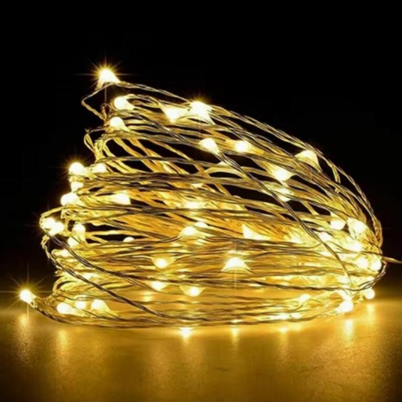 1Pack Fairy Light String Led Copper Wire String Light 1/2/3/5/10M Battery Powered For Bedroom Garden Party Wedding Decoration