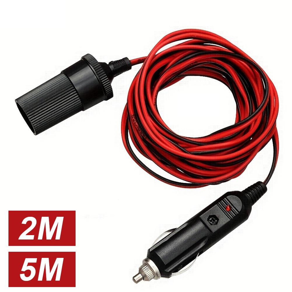 

2M/5M Автомобильный удлинитель для прикуривателя 12/24V 10A Автомобильное зарядное устройство Удлинитель для прикуривателя Кабель для прикуривателя