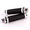 Karun Bike Clip Universal Motorcycle Clip Aluminum Bar End 22.2mm CNC Hand Grip Left and Right Set (Silver)