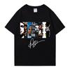Mens Drake retro rapper character print  pure cotton shortsleeved Tshirt hiphop casual wear top Springsummer new Fashion