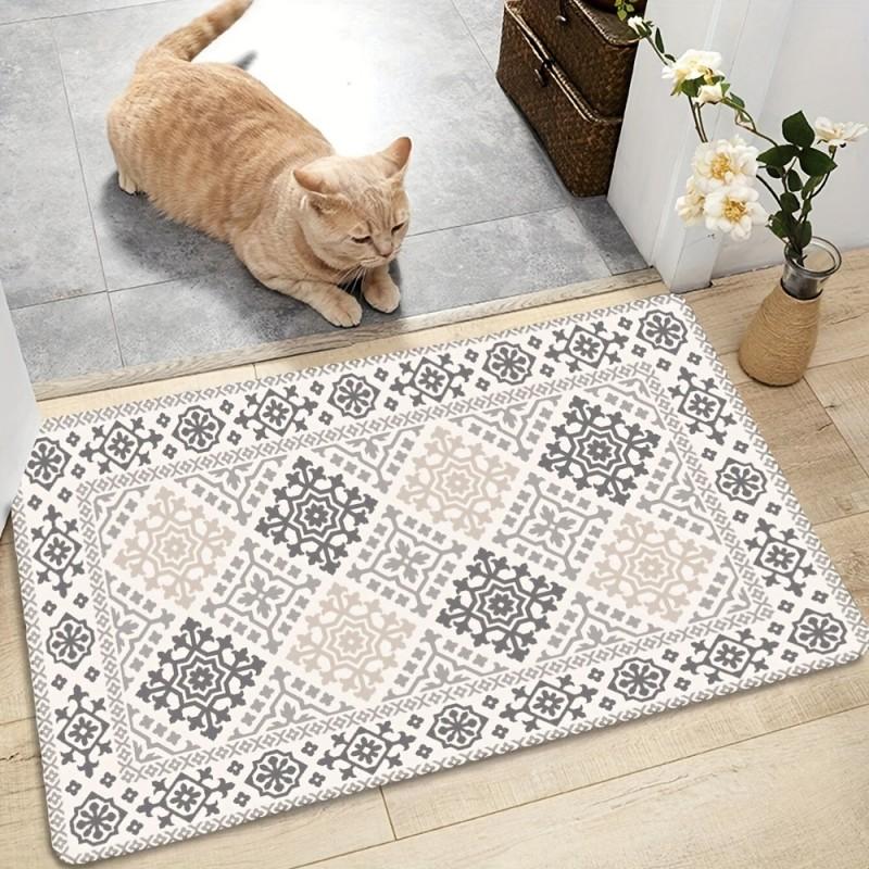 Romantic Heart Pattern Doormat Multi Textured Red Pink Hearts Black Base Print Soft Floor Mat For Valentine Wedding Front Door