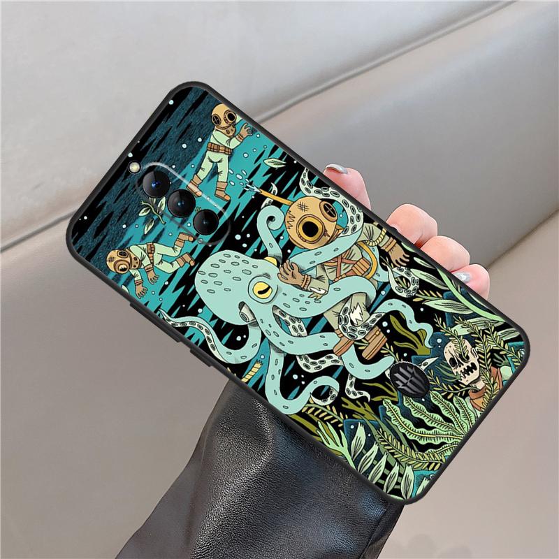 Octopus Ocean Aesthetic Case For ZTE Nubia Red Magic 11 10 9 8 8S 9S 10S Pro Plus 6S 7S 6 7 For RedMagic 10 Air Cover