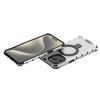 For Magsafe 17 Air 16 15 14 Plus 13 Pro Max Corrugated Magnetic Metal Bracket Transparent Phone Case Protective Cover