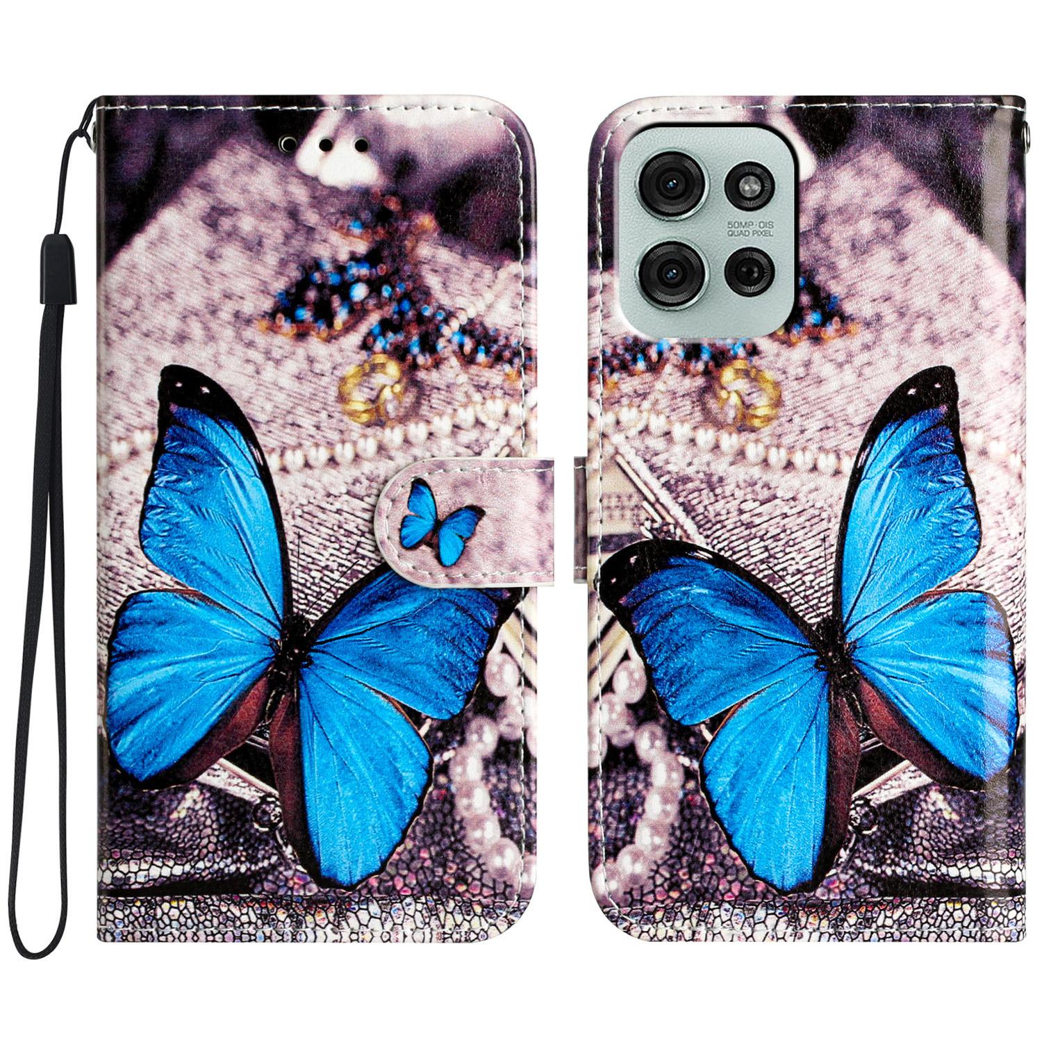 

For Motorola Moto G75 5G Wallet Case Printed Pattern Design Leather Phone Cover F