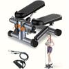 Stepper For Exercise, Mini Stepper With Exercise Equipment For Home Workouts, Hydraulic Fitness Stair Stepper With Resistance Band & Calories Count