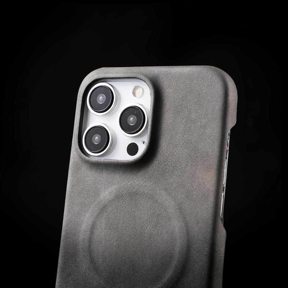 Sheepskin Leather Magnetic Phone Case for iPhone Air 12 13 14 15 16 17 Pro Max 15pro Charging Business For MagSafe Cover