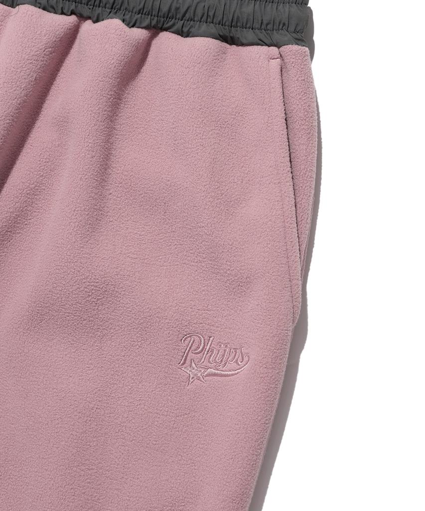 PHYSICAL DEPARTMENT Color Block Fleece Pants Pink