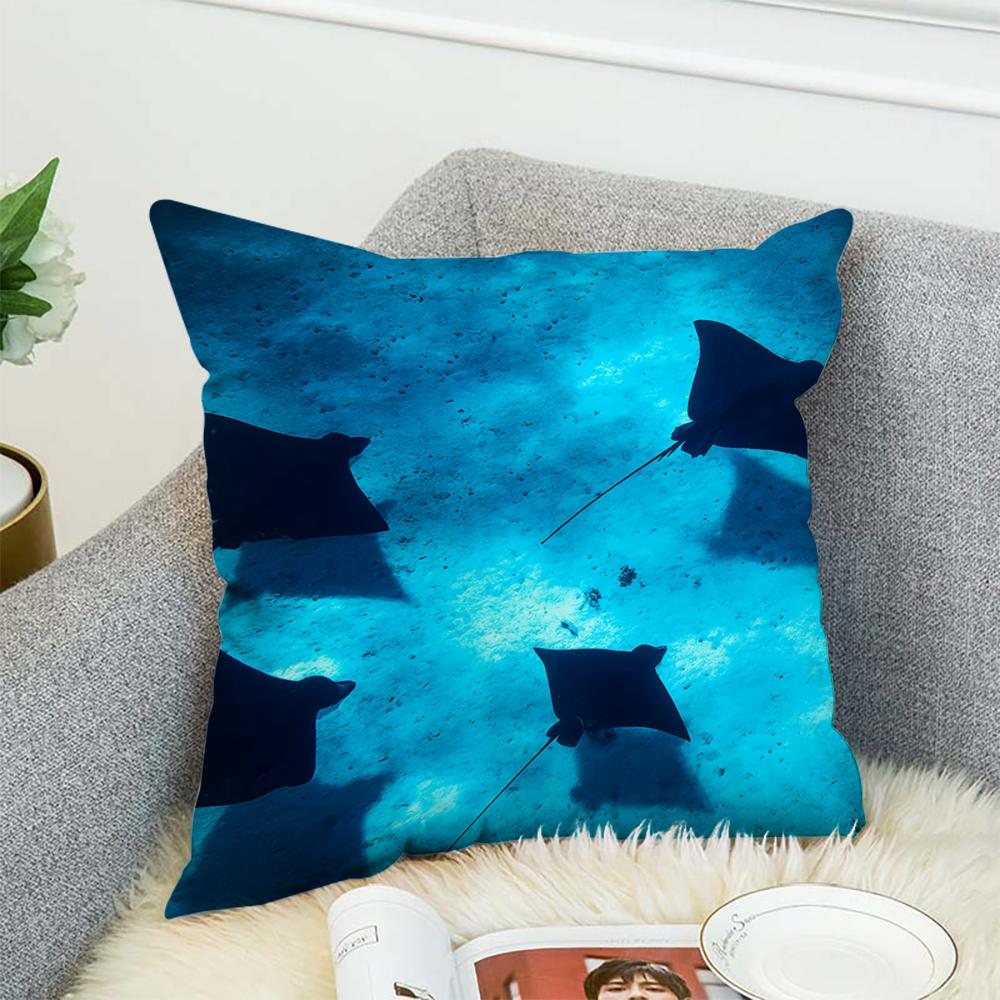 Mountain Natural Ins Nordic Pillow Case For Car Sofa Decorative Home Double-sided Print Plush Square Throw Pillow Cushion Cover