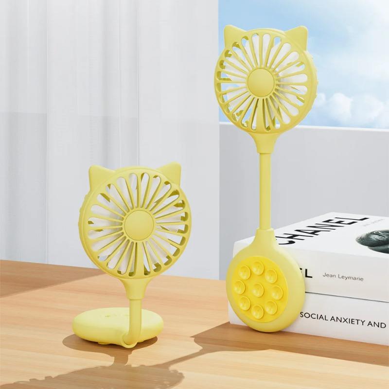 Mobile Phone Back Sticker Suction Cup Small Fan  Home USB Desktop Mini Fan  Outdoor Portable Folding Fan  Children's Gift