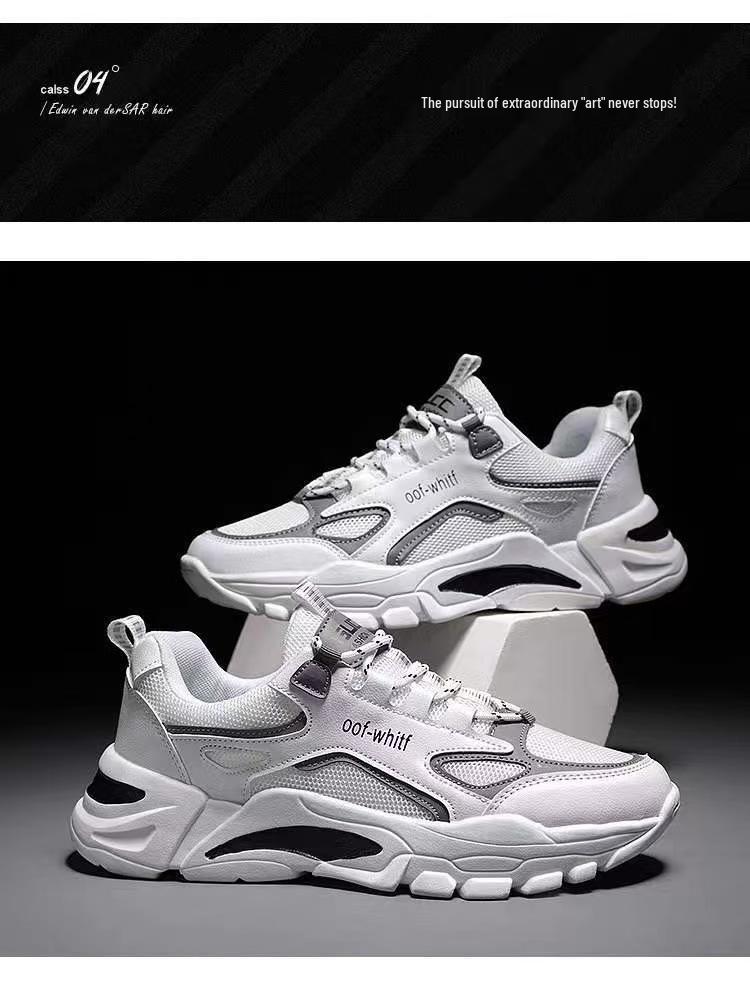 Men's Versatile Summer Sports & Casual Shoes: Chunky Sole, Running, Travel, Dad Style. Ideal for Middle School Students.