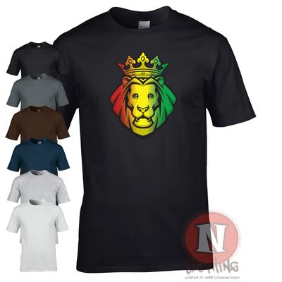 Reggae Lion Printed TShirt Rasta Skank Dub Dancehall Bob Marley Peter Tosh