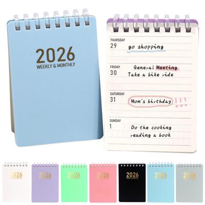 2026 Day Planner A7 Pocket Size Coil Notebook for Law Nursing Sketching