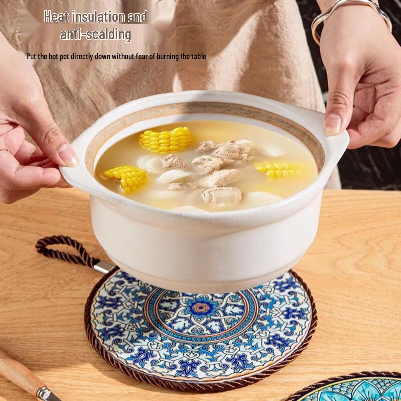 Miaojiayi Retro Heat-Resistant Pot Holder Mats, 6-Pack