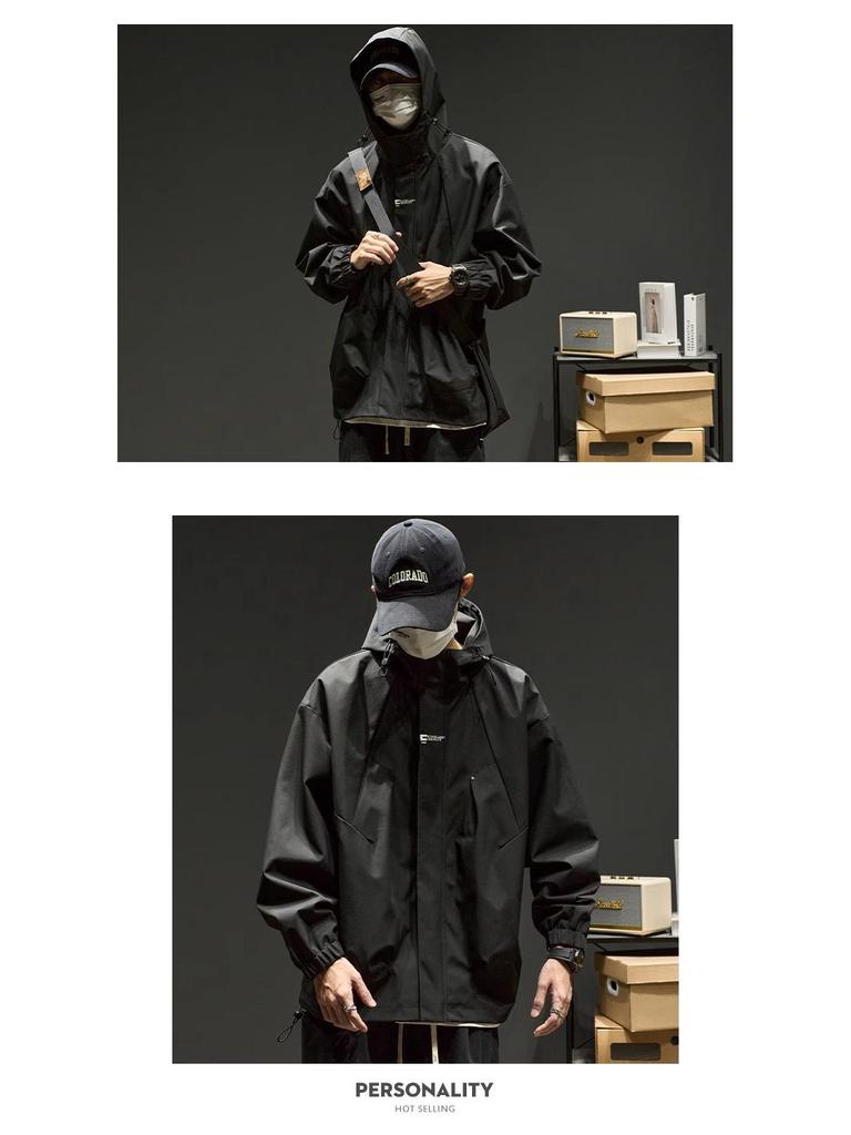 Men's Trendy Windbreaker Jacket - Spring & Autumn, Boys' Cotton Coat, Mountaineering Style