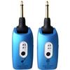 JJYY 1Set(2Pcs) UHF Guitar Wireless System Transmitter Receiver Built-in Rechargeable Black Charge Port Micro-USB UHF 730MHz