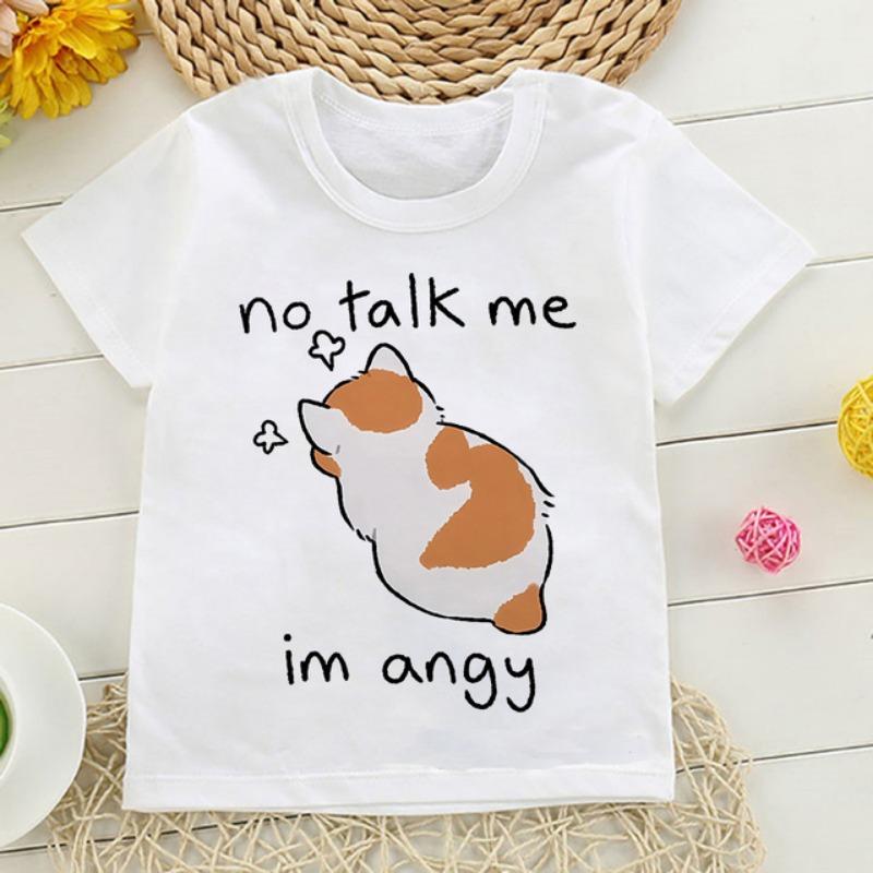Japanese Anime Kid T Shirt Cat Kawaii Manga Children T-shirt Kids Clothes Tshirt Tops Tee Boys Girls Tee Baby Cute Y2k