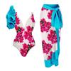 2024 Ombre Multi-color Bikini & Long Dress Beach Set