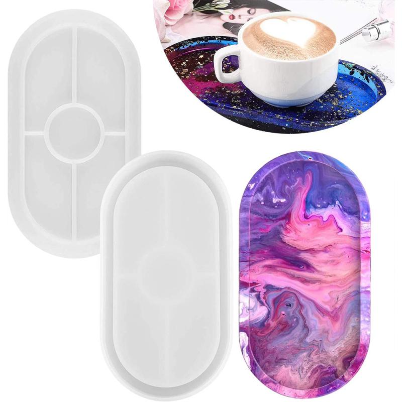 Silicone  Mold Flexible Silicone Tray Mold Good Elasticity High Tear-resistant Epoxy Resin Oval