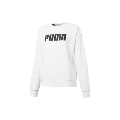 Essential Logo Printed Sports Crewneck Sweatshirt Women Sweatshirt White 855318-02
