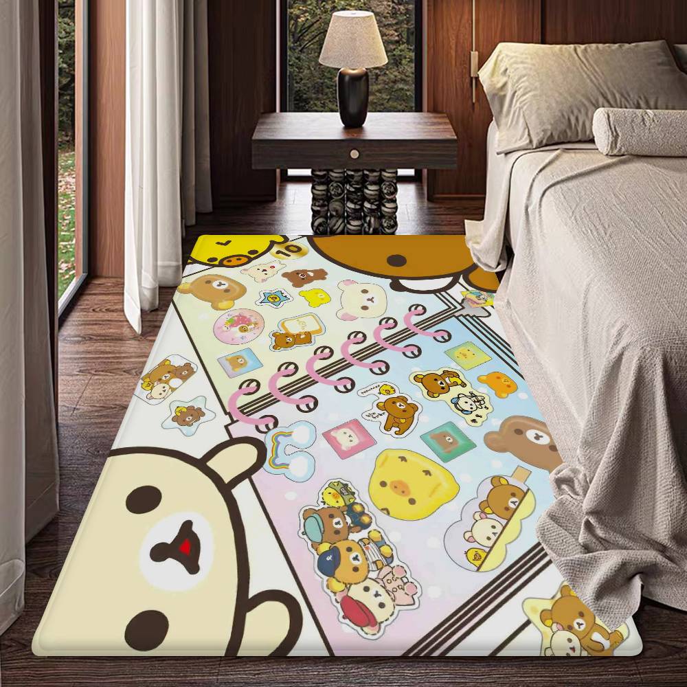 Cute Cartoon R-Rilakkuma B-Bear Kitchen Mat Kids Room Bedroom Decoration Balcony Anti-Slip Doormat Living Room Alfombra