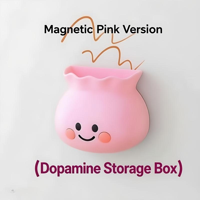 1pc Multifunctional Magnetic Storage Tube for Desktop, Home & Kitchen | Wall Mount, Polished Finish, Cylindrical Shape,Organizer