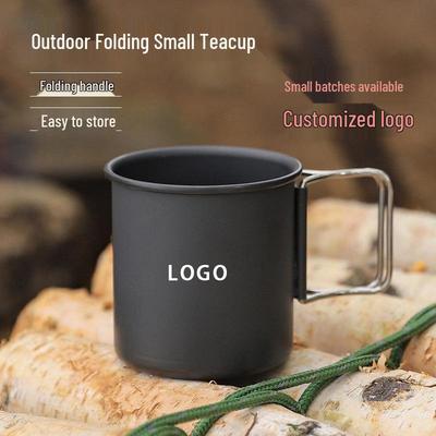 Ultralight Folding Aluminum Camping Cup - Compact, Portable, and Durable for Outdoor Use