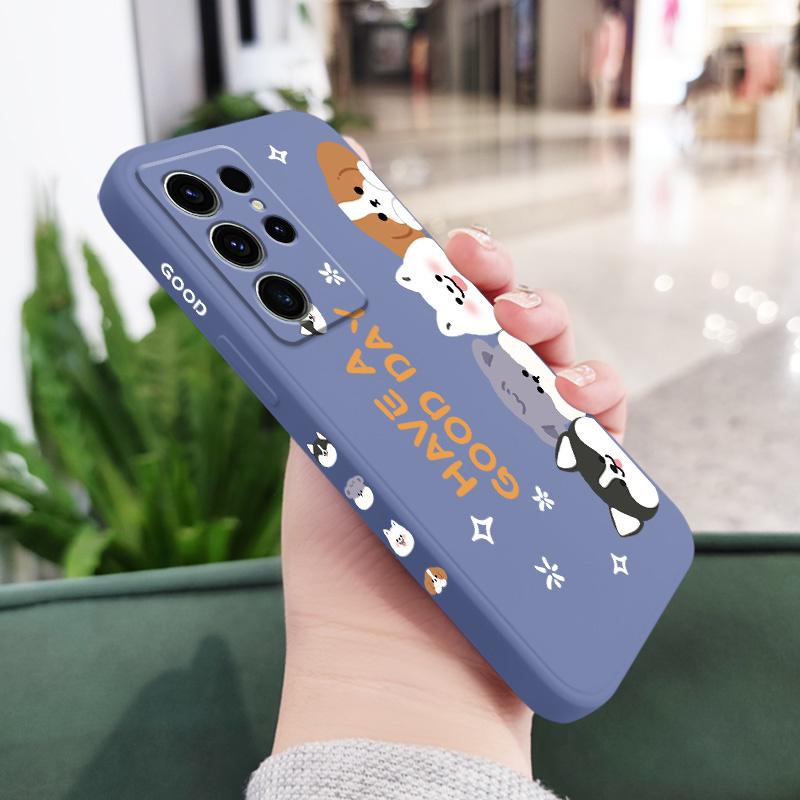 

Puppy Steak Phone Case For Samsung Galaxy S25FE S24 S23 S22 S21 S20 S10 S10E S9 Ultra Plus FE Note 20 Ultra 10 9 Plus Cover Galaxy S23 Ultra