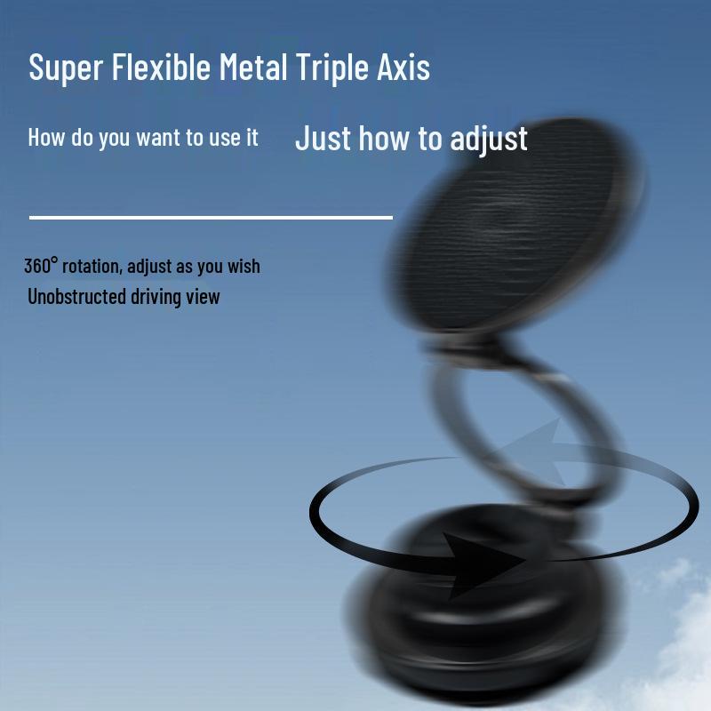 Ultra-Thin 360° Folding Car Phone Holder with MagSafe Magnetic Suction for Navigation and Live Streaming