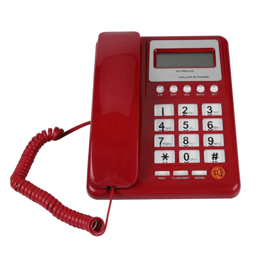 Home Hotel Wired Corded Telephone Desktop Phone Office Landline Fixed Telephone Caller ID