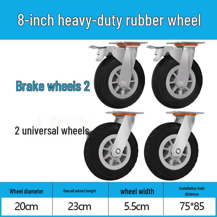 Těžká tichá otočná kolečka (2-8 palců) pro vozíky a malé ruční vozíky