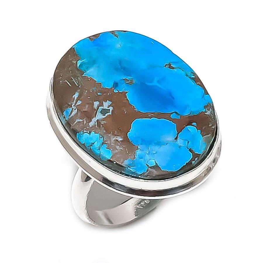 

Тибетская бирюза драгоценный камень ручной работы 925 стерлинговое серебро ювелирное кольцо размер 9 G0J09